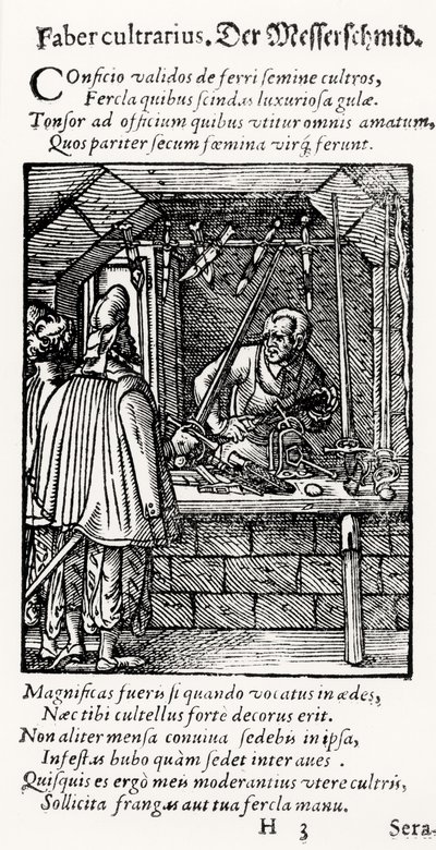 The Knife Maker, published by Hartman Schopper by German School